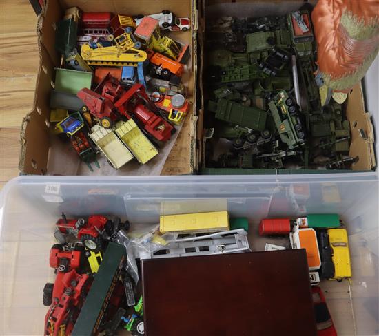 A quantity of mainly Dinky die cast vehicles and accessories